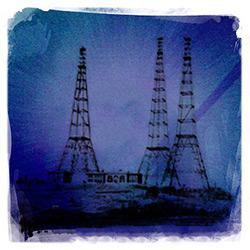 image of radio towers